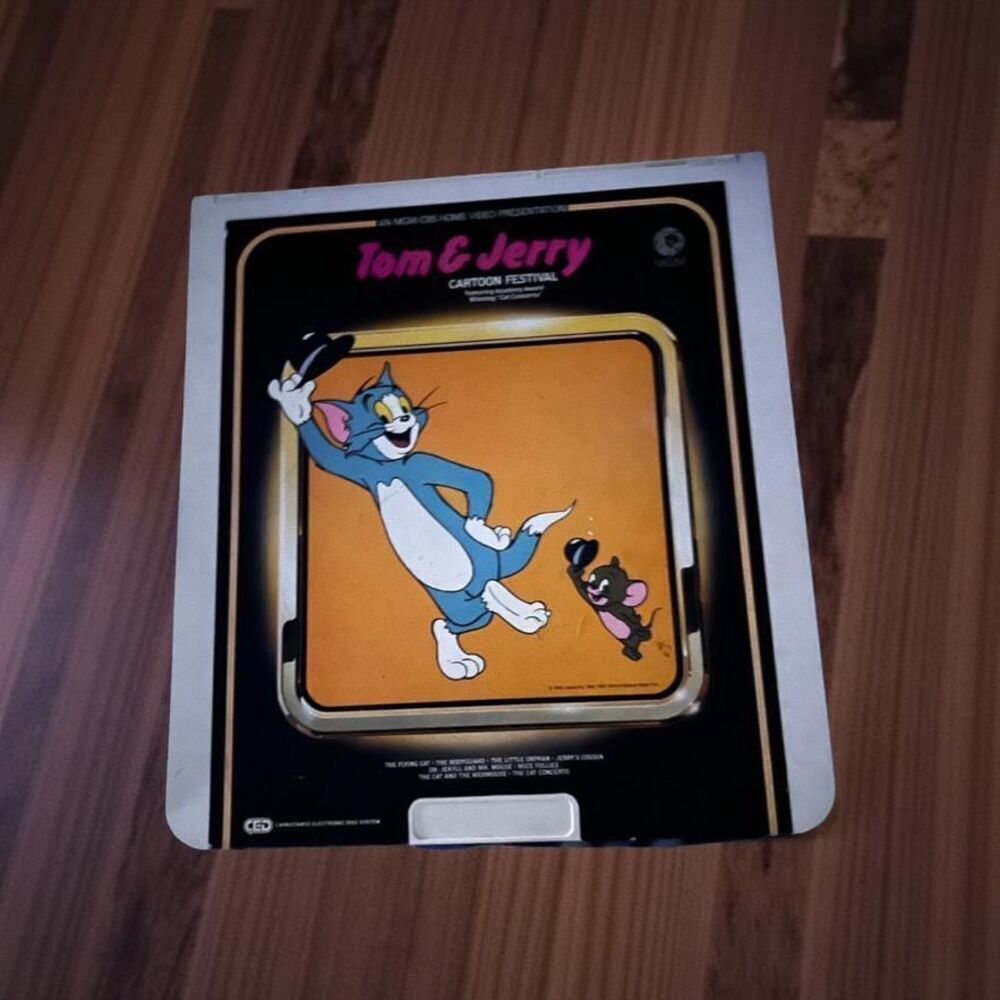 Vintage MGM 1981 Tom & Jerry Cartoon Festival CED Video Disc